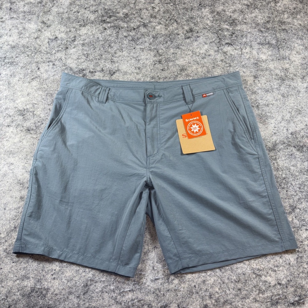 Simms Fishing Superlight‎ Shorts Men's 40 Storm Gray Stretch Waist Golf UPF 50